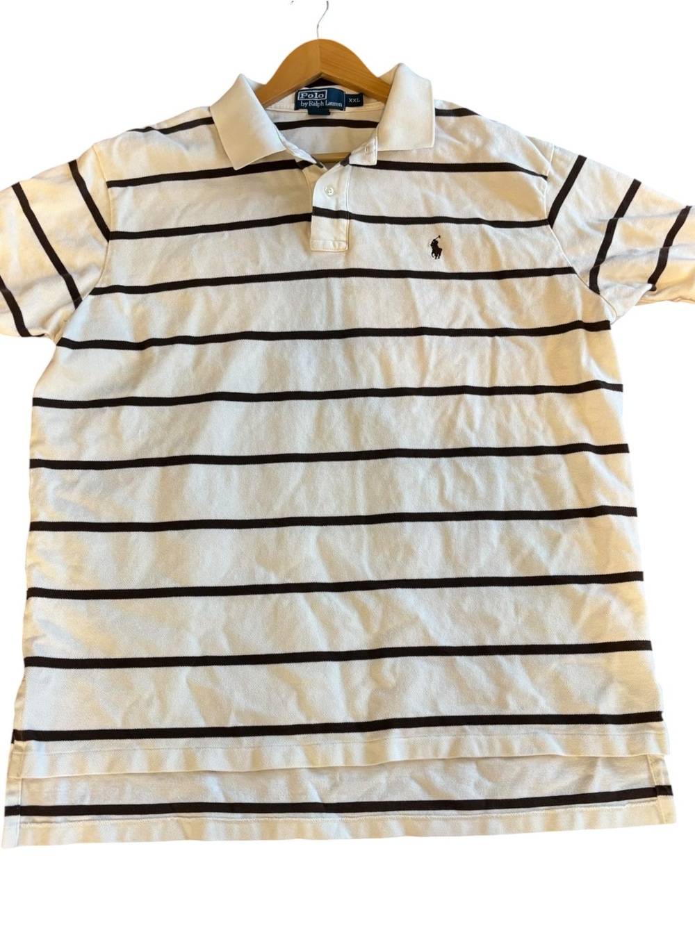 Polo By Ralph Lauren Polo Shirt Pony Logo Striped 100 % Cotton Men’s Size XXL
